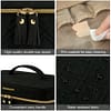 2021 Bagsmart Double Layer Foldable Travel Toiletry Bag Makeup Storage Quilted Make Up Vanity Box Organizer Cosmetic Bags - Image 4
