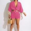 Wholesale Boutiques Clothing Women Two Tops Shorts Set Tassel Shirt Shorts Lace Up2 Piece Set Women Summer Clothes For Women - Image 4