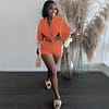Wholesale Boutiques Clothing Women Two Tops Shorts Set Tassel Shirt Shorts Lace Up2 Piece Set Women Summer Clothes For Women - Image 2