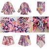 Long Sleeve Blouses Tops Shirts and Mini Shorts Set Y2K Casual Three Piece Sets Party Sexy Outfits 10% Print Summer Women Red - Image 5