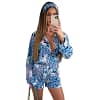Long Sleeve Blouses Tops Shirts and Mini Shorts Set Y2K Casual Three Piece Sets Party Sexy Outfits 10% Print Summer Women Red - Image 6