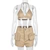 Boomlook LCST97 Summer Clothes For Women 2023 Streetwear Halter Crop Top Sports Bra And Shorts Set Women - Image 5