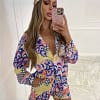 Long Sleeve Blouses Tops Shirts and Mini Shorts Set Y2K Casual Three Piece Sets Party Sexy Outfits 10% Print Summer Women Red - Image 4