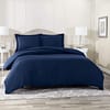 Navy Bedding Duvet Cover 3pcs Set Soft Double Brushed Microfiber Comforter Cover with Button Closure and 2 Pillow Shams - Image 6