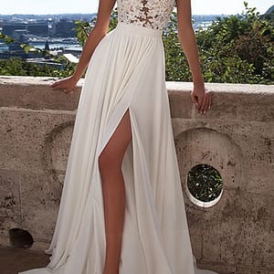 Glitter Wedding Dresses Puff Sleeve Appliques Lace 3D Flowers off Shoulder Tulle Boho Bride Gown 2021 vestidos de novia