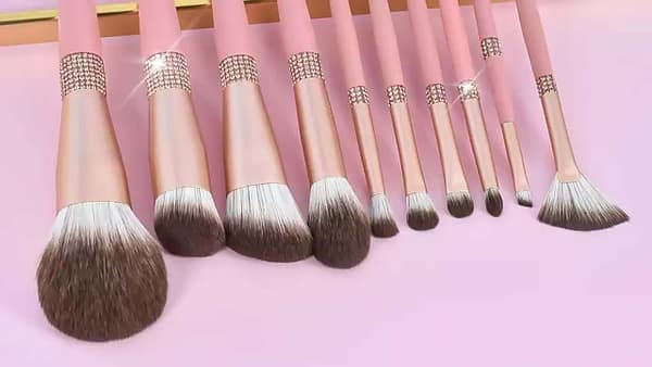 10pcs premium makeup tools vegan glitter diamond makeup brush sets