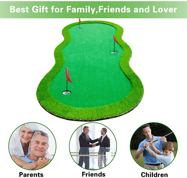 Factory Large Size Custom Golf Putting Green Mini Golf Course Portable Golf Putting Mat - Image 2