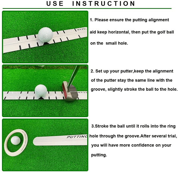 MAZEL Custom Made Putting Swing Trainer Aids For Golf Putting Line Guide - Image 3