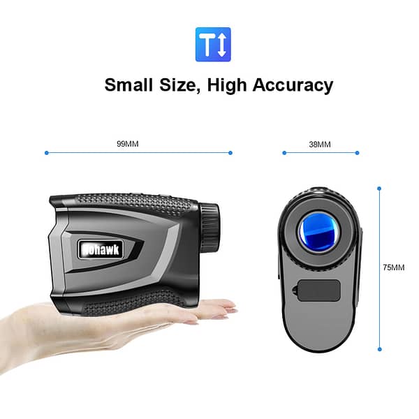 With Magnet Nohawk 3M02 600M Golf or Hunting Laser Range Finder 6.5X Magnification Measuring Flagpole 250 Yards - Image 3