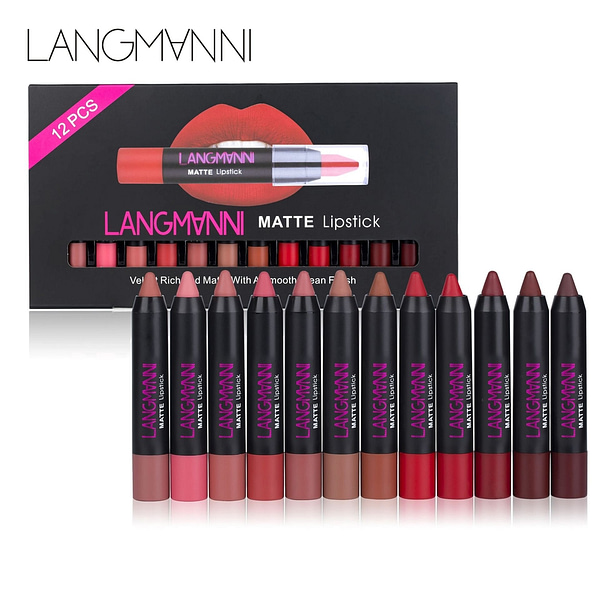 Langmanni Best Set Of Lipstick Matte Imagine Waterproof Drop Shipping Vegan Lipstick Set