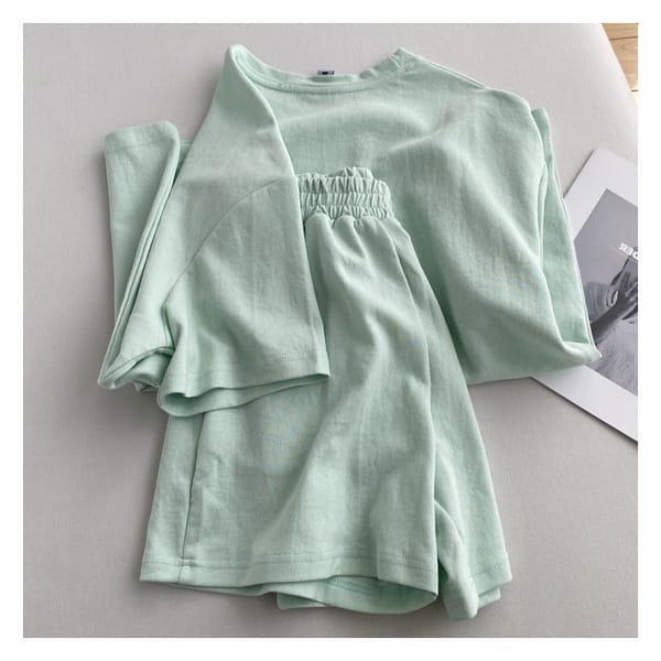 Summer Shorts with T-shirt for Women and Top Loose Oversize  Summer Two Piece Set Women Classic Tracksuit Casual