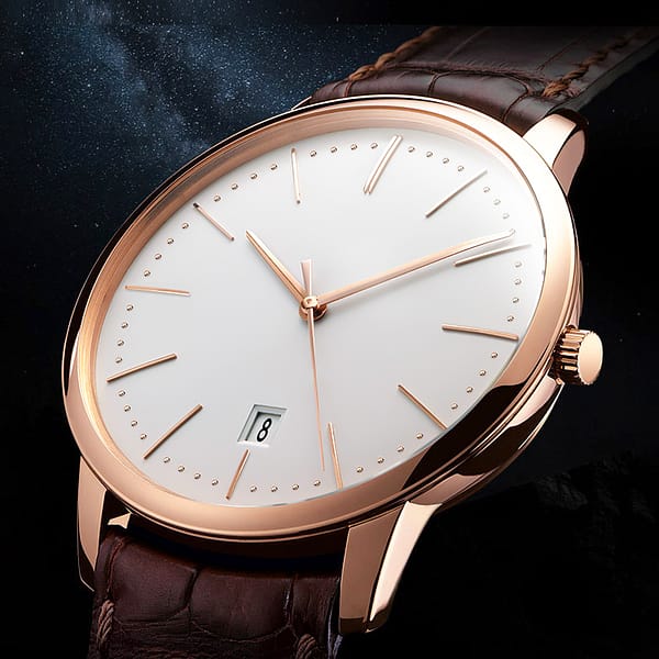 Elegant Automatic Date Stainless Steel 3ATM waterproof Men Women Watch - Image 2