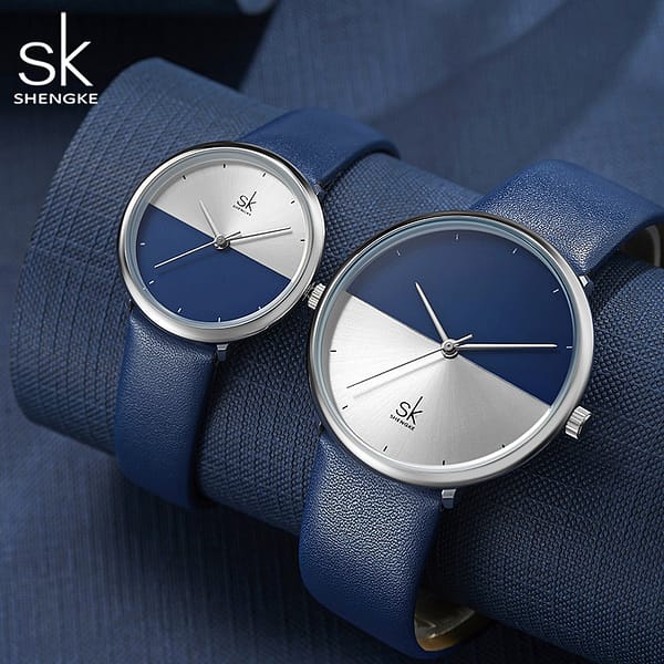 SK Pair Watches For Lover Valentine Gift Leather Couple Wristwatch Luxury For Wife Mens Watch Sets Pairs Watches Couple