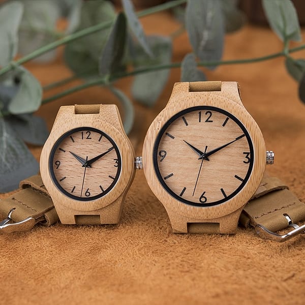 DODO DEER Original Bamboo Wood Watch OEM Women And Men Wooden Neutral Quartz Leather Wristwatches for Couple Lover - Image 3