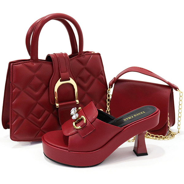 Woman shoes new arrivals 2023 luxury purse and shoe matching sets high heels shoes bag set for party