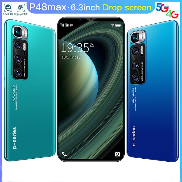 Economic P48 Max  6.3 Inch Android Phone with Touch Screen 1G RAM 8G ROM Smart Phone vs HuaWei Note XiaoMi Realme Vivo - Image 3