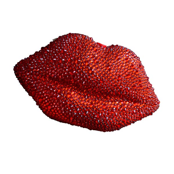 BM5048 2022 hot new crystal bling lip purse acrylic box evening clutch rhinestone beaded clutch purse evening bags - Image 2