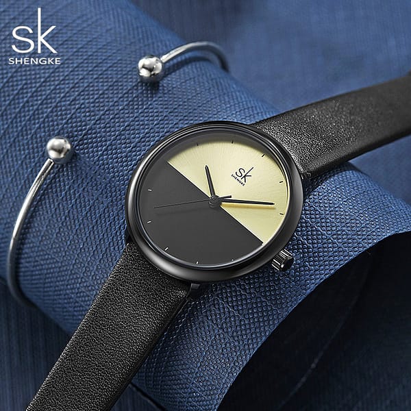 SK Pair Watches For Lover Valentine Gift Leather Couple Wristwatch Luxury For Wife Mens Watch Sets Pairs Watches Couple - Image 3