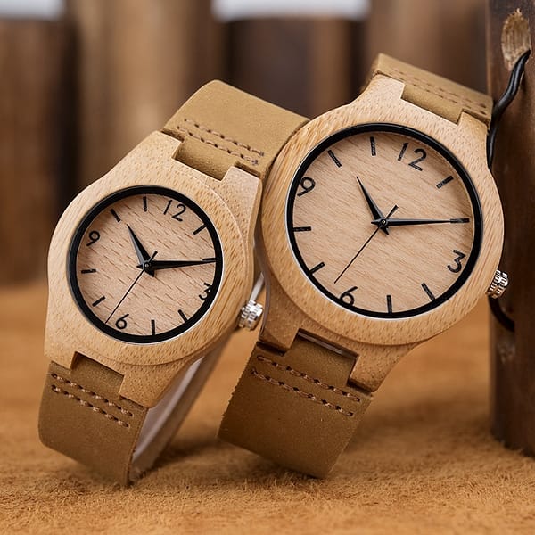 DODO DEER Original Bamboo Wood Watch OEM Women And Men Wooden Neutral Quartz Leather Wristwatches for Couple Lover - Image 2