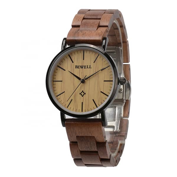 Shenzhen watch factory top quality men and woman stainless steel wood wristwatches wooden couple watches for lover gift watches - Image 2