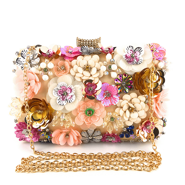 Newest Flower Crystal Stone Evening Bag Rhinestone Clutch Evening Bag Female Party Purse Wedding Clutch Bag - Image 3