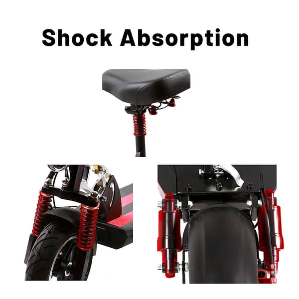 Best Selling Fast Removable Seat 3 Speed Mode Electric Scooter with 10 Inch Air Tire Manufacture Factory E-scooter Adults Golf - Image 2