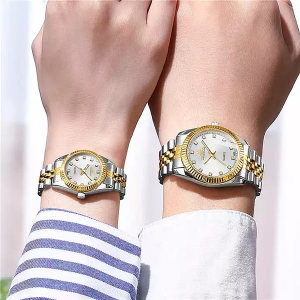 CHENXI 004A Luxury Couple Watch Fashion Stainless Steel Lovers Watch Quartz Wrist Watches For Women & Men Analog Wristwatch - Image 3