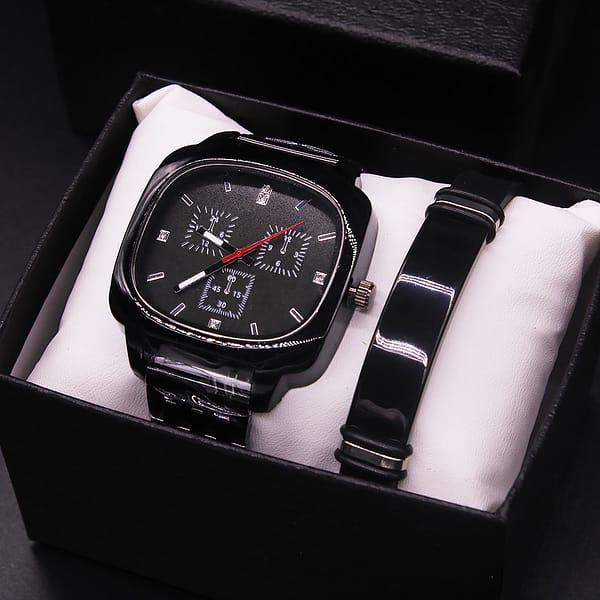 Metropolitan Lifestyle and Music Culture Men Dress Watch Gift Watch Set