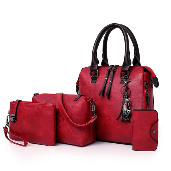 Hot Selling Luxury Women Bag Handbags PU Leather Handbag Lady 4 Pieces One Set Shoulder Bags Designer Tote Bag