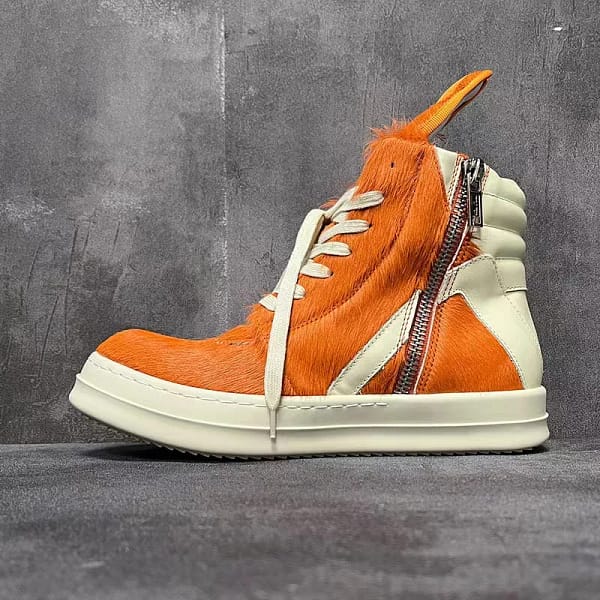 Top Quality Trendy Short Boots Unisex Fashionable Flat Shoes Genuine Leather Boots Walking Style Casual Men Shoes