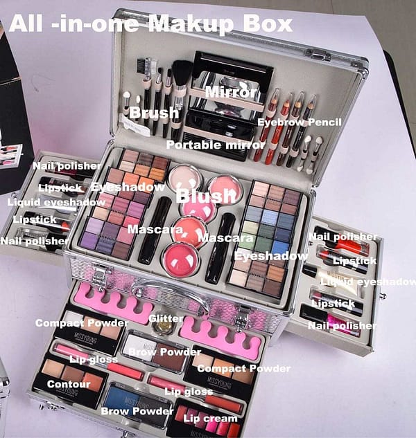 Hot-selling MISS YOUNG makeup eyeshadow palette BIG makeup kit with Aluminum cosmetic box eye shadow case sets - Image 3