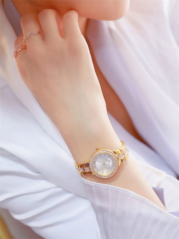 bee sister watch women FA1310 Diamond Women Luxury mini Brand Elegant Ladies Watches Gold Clock Wrist Watches quartz - Image 2